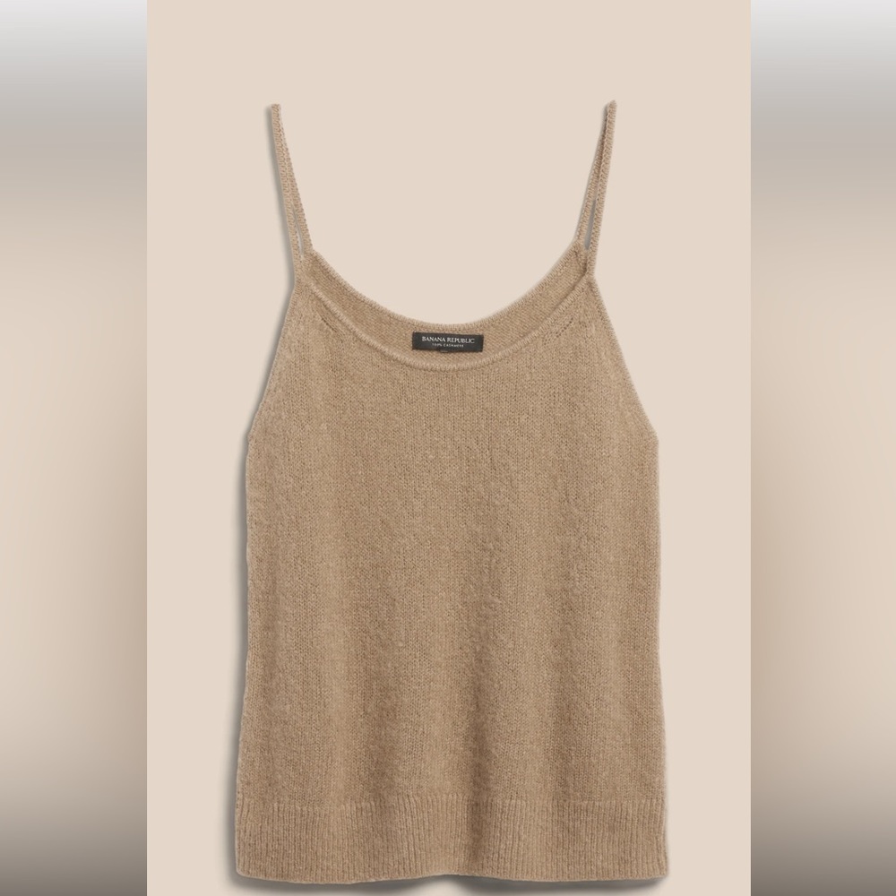 Banana Republic oak ALLEGRA BRUSHED CASHMERE TANK